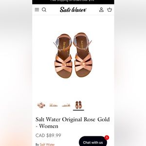 Lightly used Rose Gold Saltwater Sandals
